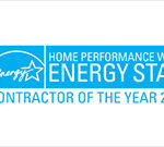 Energy Star Home Performance with ENERGY STAR Contractor of the Year 2021 logo.
